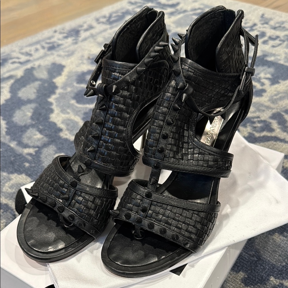 BCBGMaxAzria Black High Heels with Cage Design